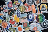Bitcoin Stickers | Bitcoin, Crypto, Cryptocurrency - 50 Stickers voor laptop, agenda, koffer, etc.