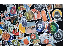 Bitcoin Stickers | Bitcoin, Crypto, Cryptocurrency - 50 Stickers voor laptop, agenda, koffer, etc.