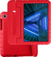 Étui pour tablette Kinder avec poignée Rouge Convient pour Lenovo Tab M10 Plus / FHD Plus - Étui pour tablette adapté aux enfants - Housse de protection pour Enfants - Antichoc - avec béquille - Contre les chutes