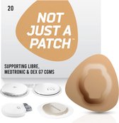 Not Just a Patch - Beige sensor patches - 20 sensorpleisters - S - Freestyle Libre | Medtronic Guardian | Dexcom