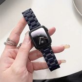 Fungus - Smartwatch bandje - Geschikt voor Apple Watch 42 / 44 / 45 / 49 mm - Series 1 2 3 4 5 6 7 8 9 SE Ultra iWatch - Hars - Donkerblauw
