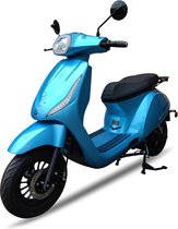 ESCOO Bayesa Capri Light Blue - Elektrische scooter/brommer - 25 of 45km/h - BOSCH Motor - Uitneembare Lithium Accu