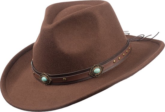 Western hoed Rockwell bruin S/M met verstelbare binnenband