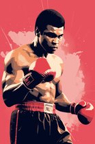 Muhammad Ali Poster | Ali Bokser Poster | Boks Poster | Muhammad Ali Portret | 51x71cm | Geschikt om in te lijsten