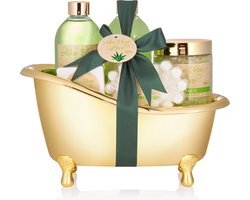 BRUBAKER Cosmetics Aloë Vera Love Badset met bad goudkleurig 6-delig - Cadeau