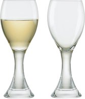 Witte wijnglazen, transparant, 2 stuks