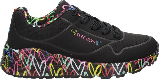 "Skechers Uno Lite Meisjes Sneakers - Zwart;Multicolour - Maat 34"