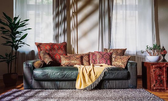 Housse de coussin décorative zippée pour chambre à coucher - Coussin de  canapé 