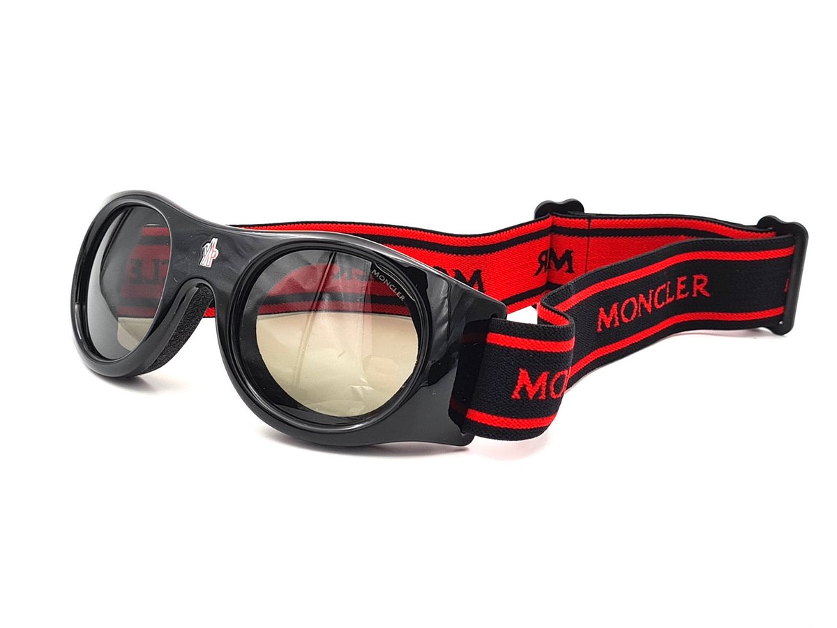 Moncler ML0051/S 01A Skibril Zonnebril - Dames - Heren - Zwart