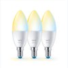 WiZ Candle lamp 3-pack - Smart LED- Siècle des Lumières - Lumière blanche chaude à froide - E14 - 40W - mat - Wi-Fi