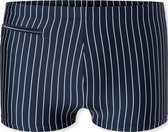 SCHIESSER Nautical Casual heren badkleding - zwembroek in retrostijl met zakje met ritssluiting - tricot gerecycled strepen admiraalblauw - Maat: L