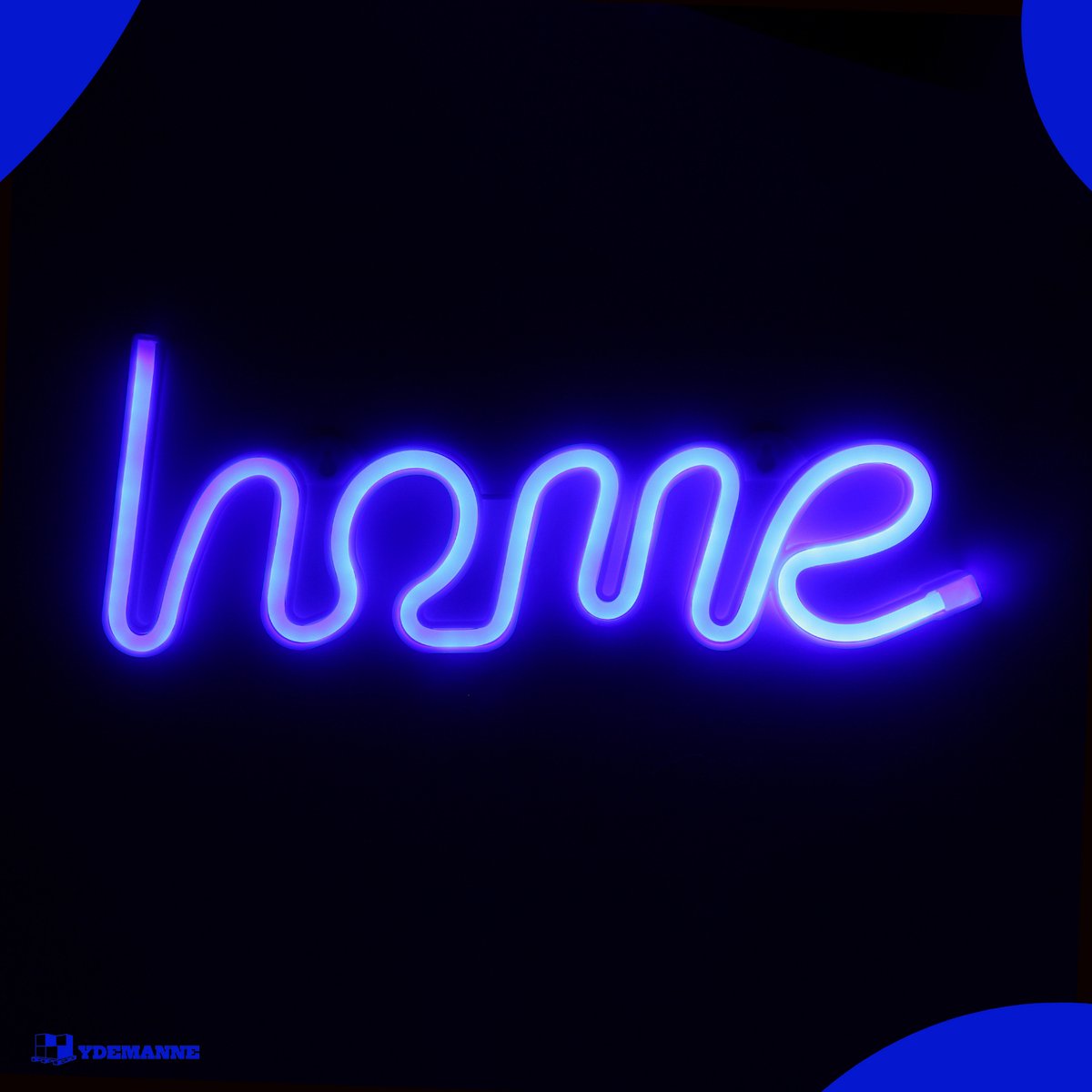 Neon Lamp - Home Blauw - Incl. 3 Batterijen - Neon Verlichting - Neon Led Lamp - Neon Wandlamp