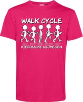 T-shirt Walk Cycle | Vierdaagse shirt | Wandelvierdaagse Nijmegen | Roze woensdag | Roze | maat XXL