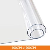 Simple Fix - Tafelzeil - Tafelbeschermer - Tafelzeil Transparant - Tafelkleed Plastic -100cm x 200cm - 2mm dikte