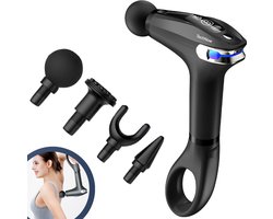 Massage Gun ExtendGun met Verlengbare Arm - Professioneel Massage Apparaat Pistool met 4 Massagekoppen - Zwart
