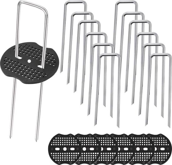 Yemetey Grondanker 38 cm staalgrondankers voor indraaien, tuin, camping