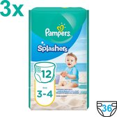 Pampers - Splashers - Couches de bain jetables - Taille 3- 36 pcs