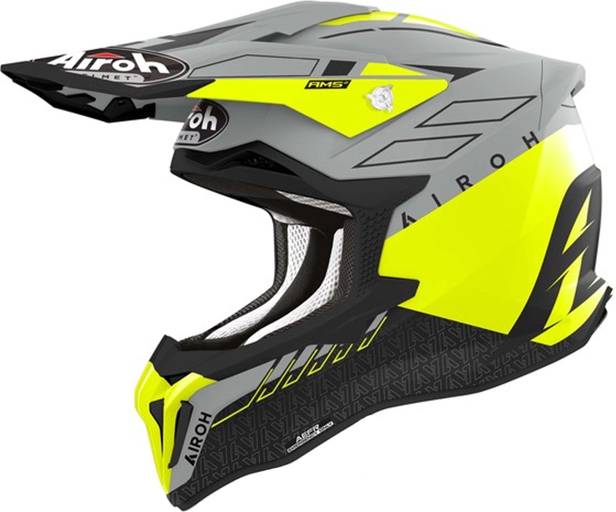 Airoh Strycker Skin Yellow Matt Helmet L - Maat L - Helm