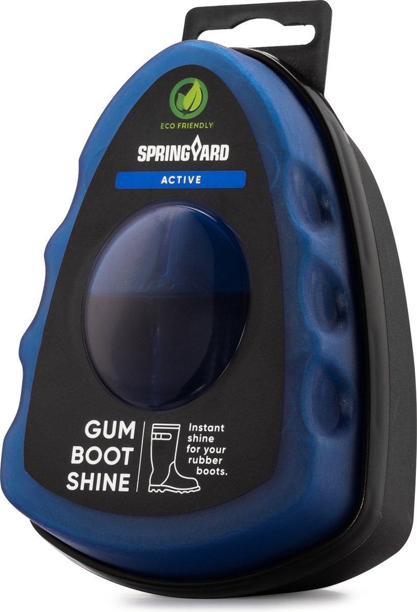 Springyard Active Gum Boot Shine – glans- en verzorgingsspons voor rubberen laarzen - voorkomt uitdroging - verlengt levensduur