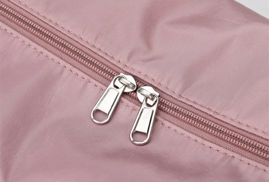 Sac de voyage pliable pour bagage à Bagage à main - Pliable jusqu'à 28 x 18 cm - Rose