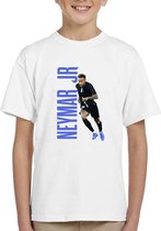 Neymar Jr - Da silva - PSG- T-shirt Kinder avec texte - T-shirt Kinder - Maillot Wit - Neymar en bleu - Taille 86/92 - T-shirt 1 à 2 ans - Paroles rigolotes - Cadeau - T-shirt cadeau - Voetbal - anniversaire -