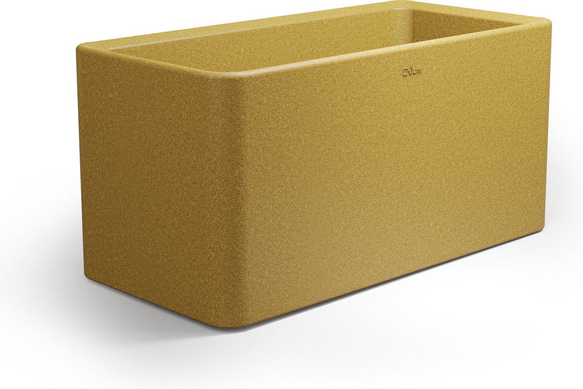 Otium bloempot dubbelwandig Quadris 40 Long ochre cork