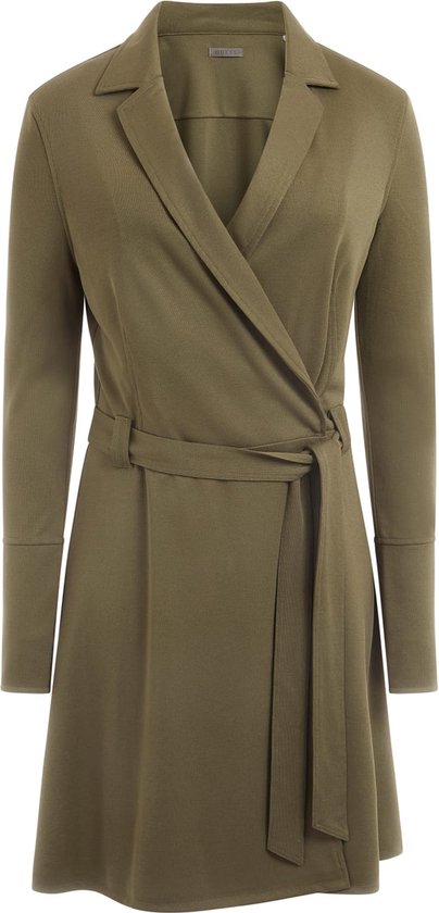Guess Melania Wrap Up Dress Robe Femme - Vert Feuille - Taille M