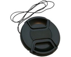 Bouchon d'objectif universel avec cordon - 62 mm - Convient pour Canon, Nikon, Sony, Pentax - bouchon d'objectif