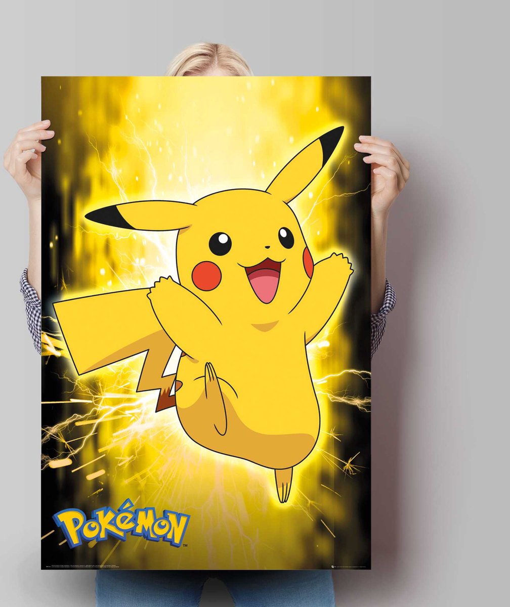 Poster Pokémon Pikachu Metalizado, 91,5 x 61 cm 