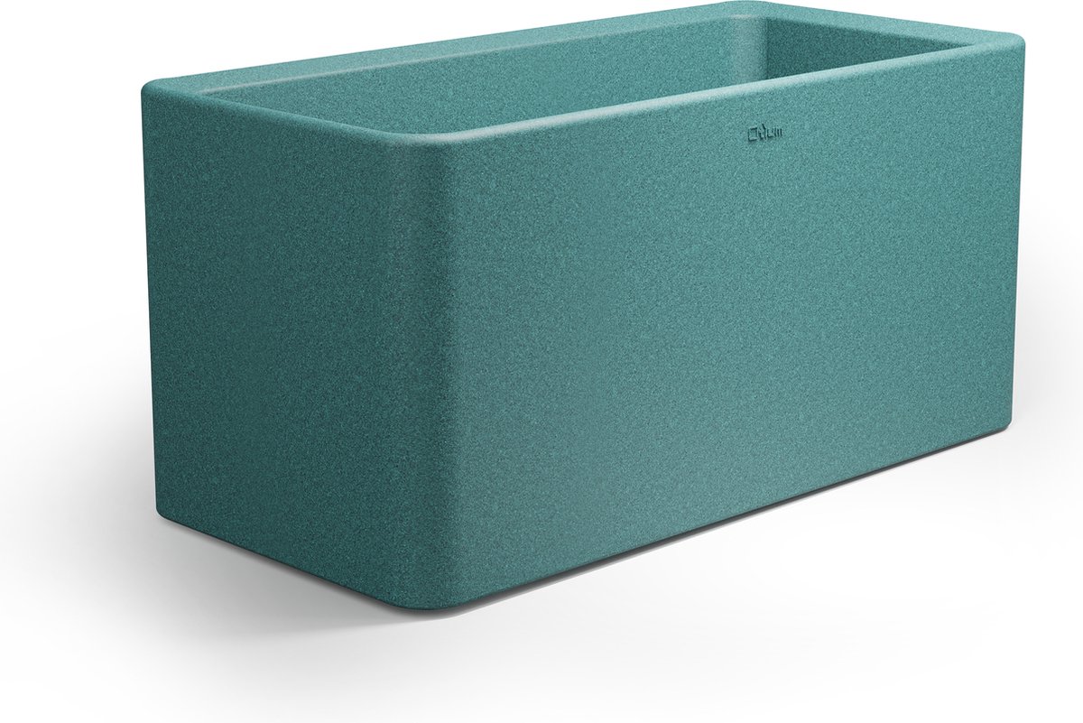Otium bloempot dubbelwandig Quadris 40 Long turquoise cork