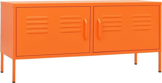 vidaXL - Tv-meubel - 105x35x50 - cm - staal - oranje
