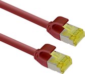 Ultra slim Patchkabel S/FTP Cat 6A rood 7.5 M - Netwerkkabel - Computerkabel - Kabel