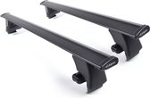 Dakdragers geschikt voor de Seat Leon SC vanaf 2013 glad dak - Aluminium - Hoog laadvermogen 100kg - Wingbar - Zwart - Merk Farad