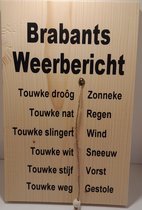 Brabants weerbericht steigerhout blank gelakt 19x30