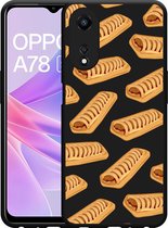 Cazy Hoesje Zwart geschikt voor Oppo A78 5G Frikandelbroodjes