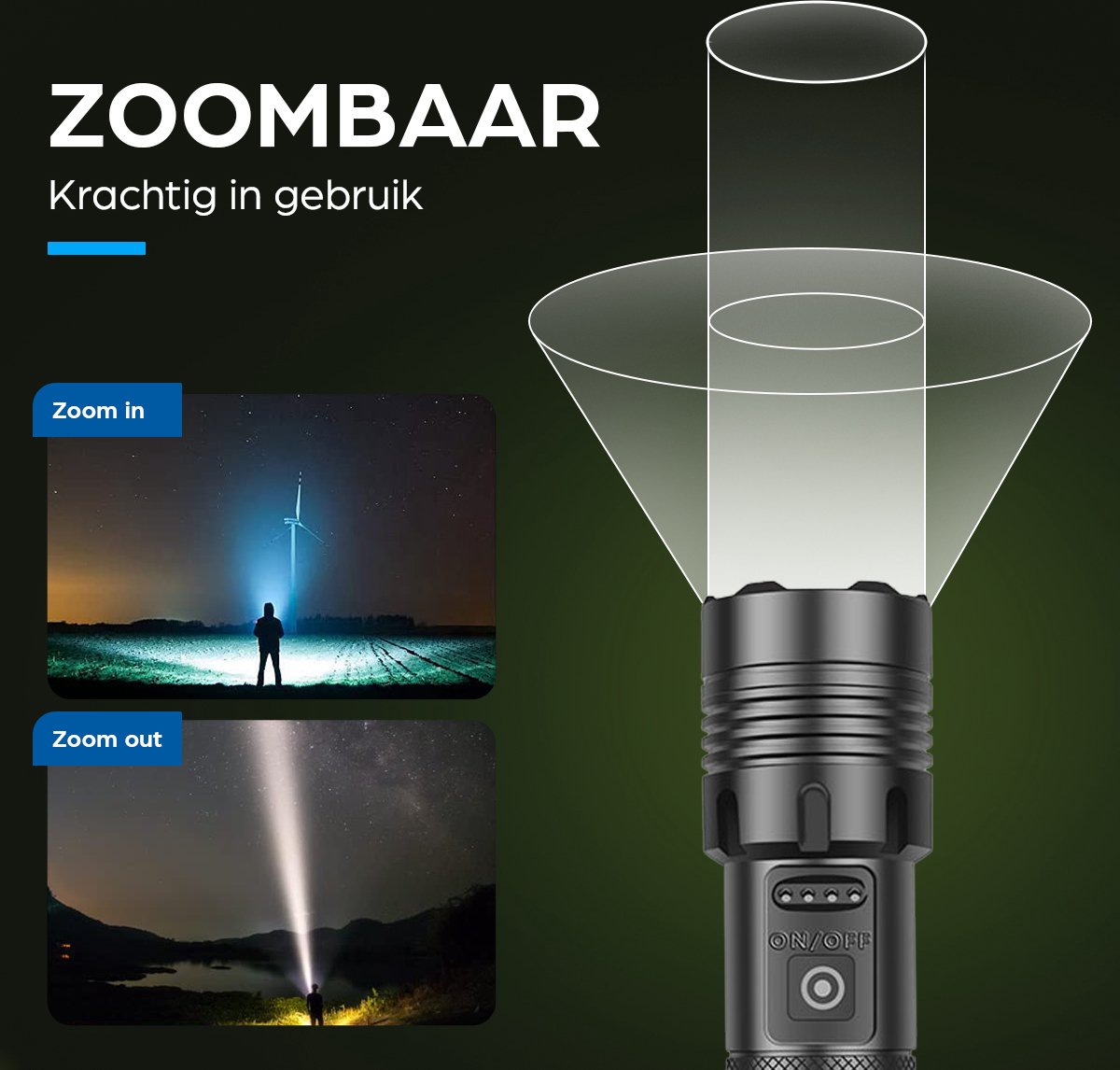 Lampe de poche LED rechargeable Exortus® - Maglite 5000 Lumen - Durable et  étanche 