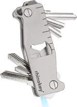 Rhinokey® - Key Organizer 100% Titanium Support Multifonctionnel pour 1 à 10 Clés avec GRIS Clair