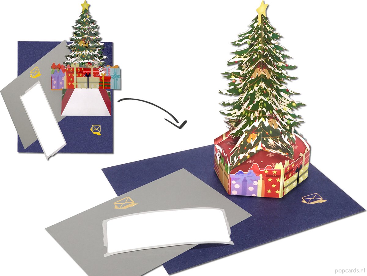 Carte De Noël Pop-up 3D Avec Musique Et Lumières - Scène De Noël Animée - Pour Souhaits Festifs