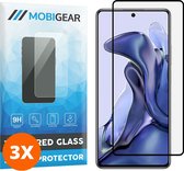 Mobigear Screenprotector geschikt voor Xiaomi 11T Glazen | Mobigear Premium Screenprotector - Case Friendly - Zwart (3-Pack)