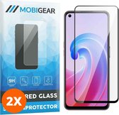 Mobigear Screenprotector geschikt voor OPPO A96 Glazen | Mobigear Premium Screenprotector - Case Friendly - Zwart (3-Pack)