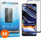 Mobigear Screenprotector geschikt voor Realme 7 Pro Glazen | Mobigear Premium Screenprotector - Case Friendly - Zwart (3-Pack)