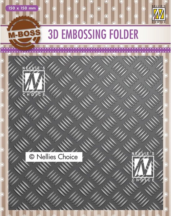 Foto: Ef3d024 nellie snellen 3d embossing folder textuur metaal structuur strepen achtergond embossingfolder industrieel