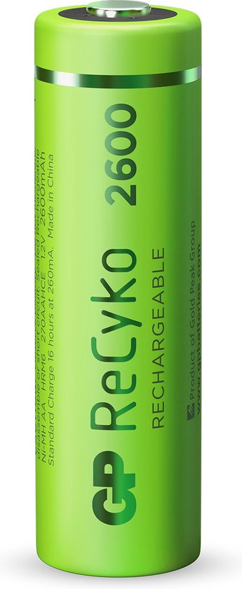 GP Batteries 270AAHCE-2WB2, Batterie rechargeable, AA, Hybrides nickel-métal (NiMH), 1,2 V, 2 pièce(s), 2600 mAh