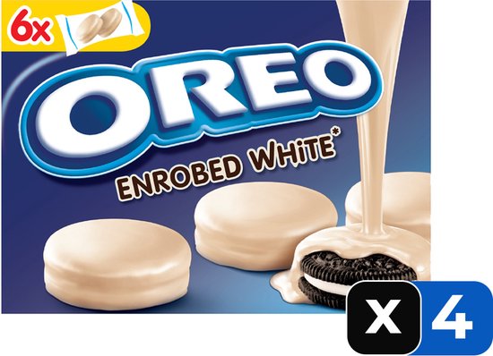 Oreo Enrobed white - 246 Gram - 4 stuks - Chocolade - Snack - Voordeelverpakking