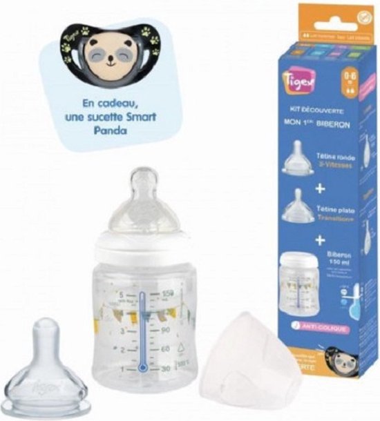 Nuk 10225162 Nature Sense Set Glazen Babyflessen, Drinkzuiger En Genius Fopspeen 0-6 Maanden, Wit
