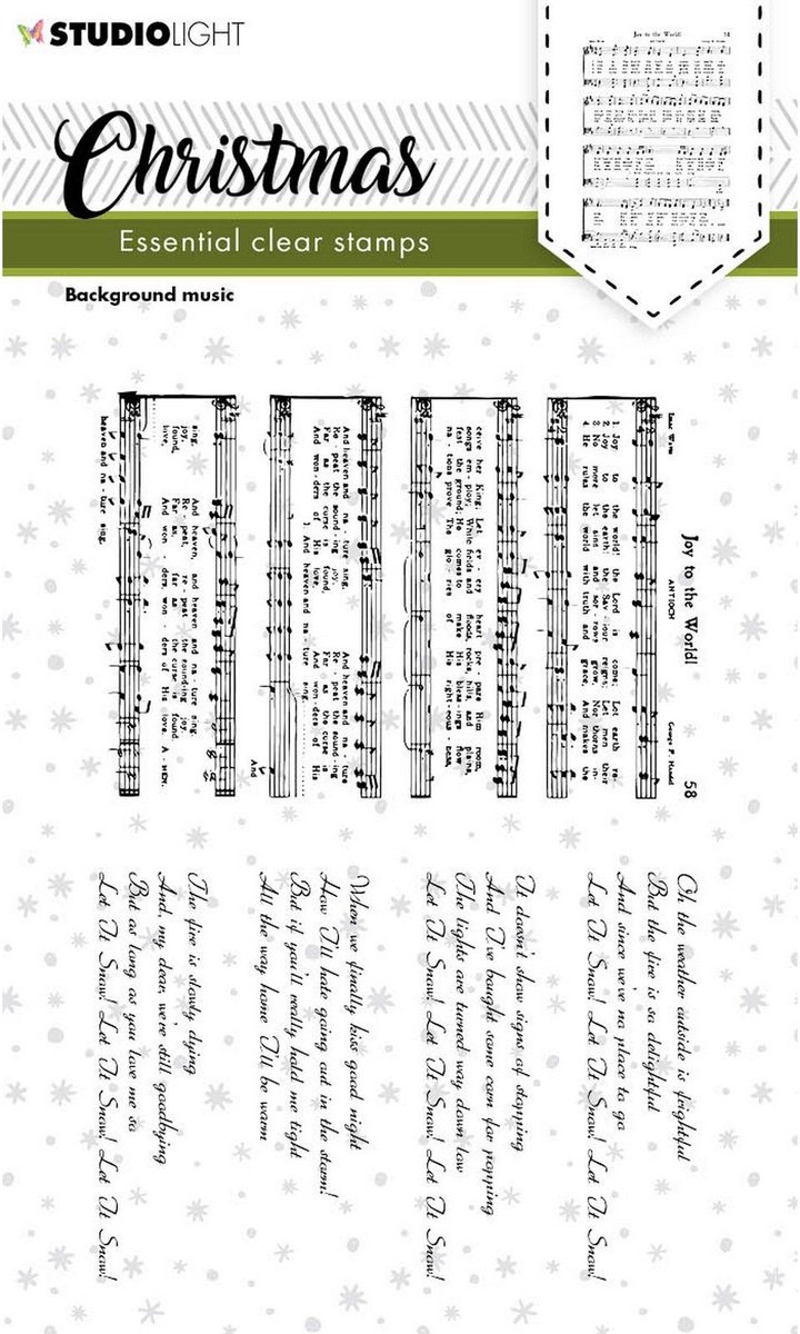 Clear stamps A6 Background music - Christmas essentials 2 nr. 246