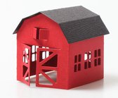 HSFD021 Snijmal Nellie Snellen schuur boerderij - Hobby solution - huisjesmallen 3D - te vouwen huis voor kerstdorp