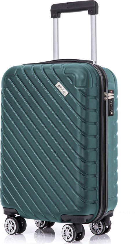 Goliving Handbagage Koffer met Wielen – Trolley – Lichtgewicht – TSA Slot – Gevoerde Binnenkant – 38 Liter – 55 x 35 x 23 cm – Groen