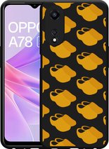 Cazy Hoesje Zwart geschikt voor Oppo A78 5G Klompen