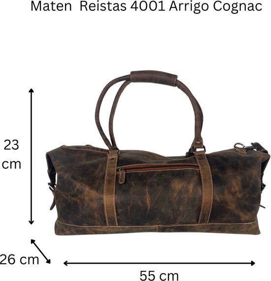 Sac De Voyage En Cuir Vintage Corno D´Oro – Grand Format XXL, Unisexe, Cabine